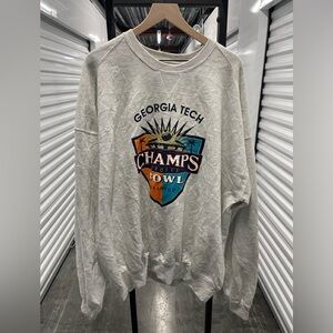 Badger Sport Georgia Tech Champs Bowl 2004 Crewneck..XXXXL…30x31